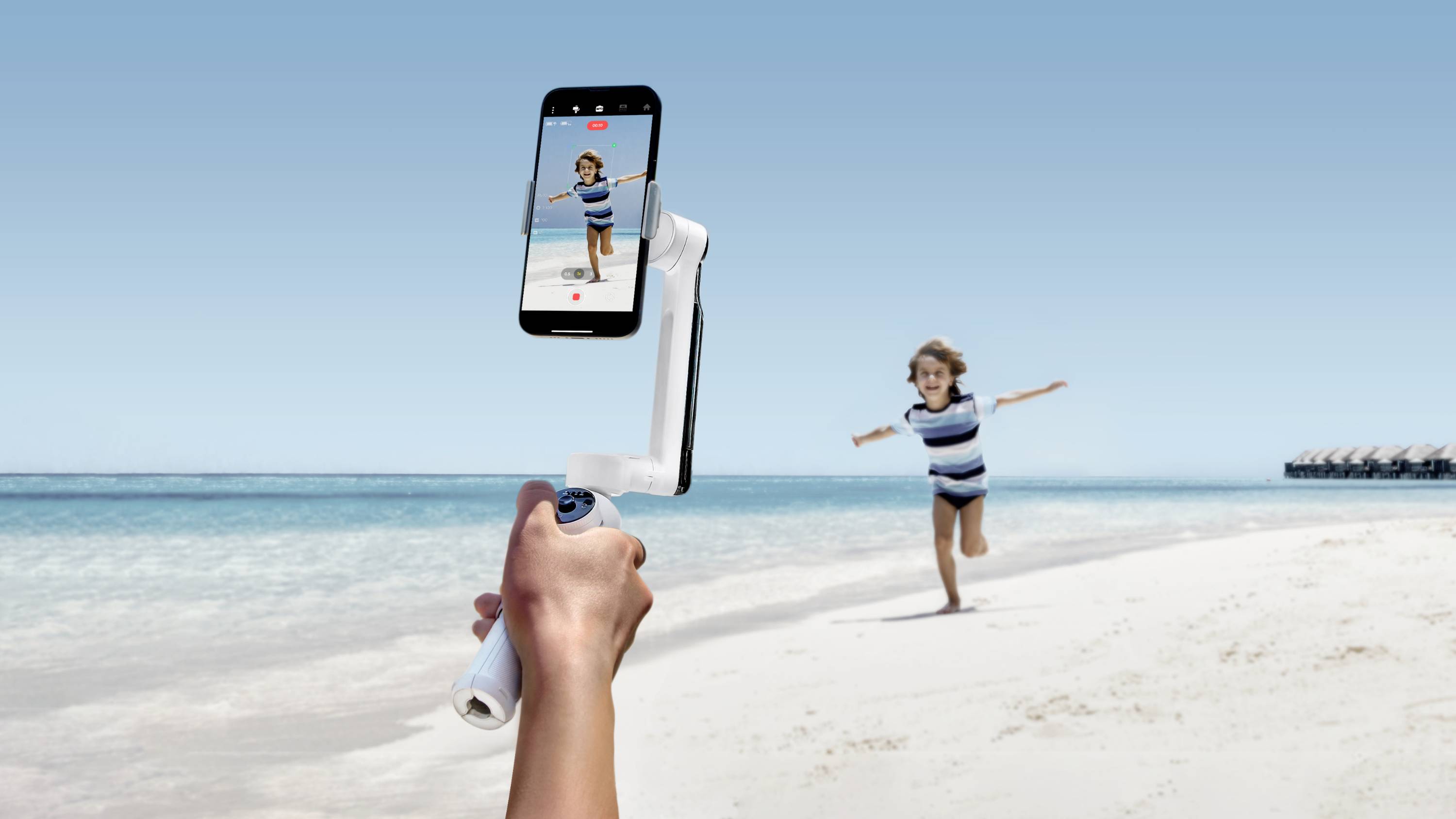 Insta360 Flow Creator Kit Gimbal elektrisch Grau Bluetooth Belastbar bis 300 g