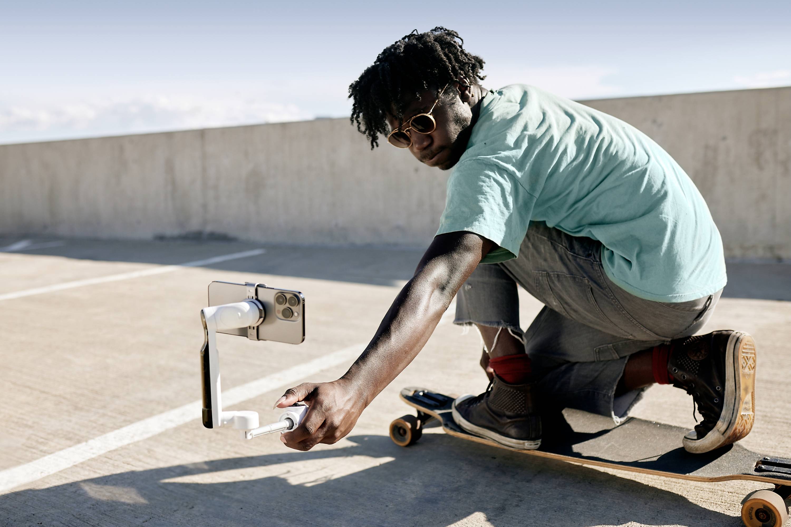 Insta360 Flow Creator Kit Gimbal elektrisch Grau Bluetooth Belastbar bis 300 g