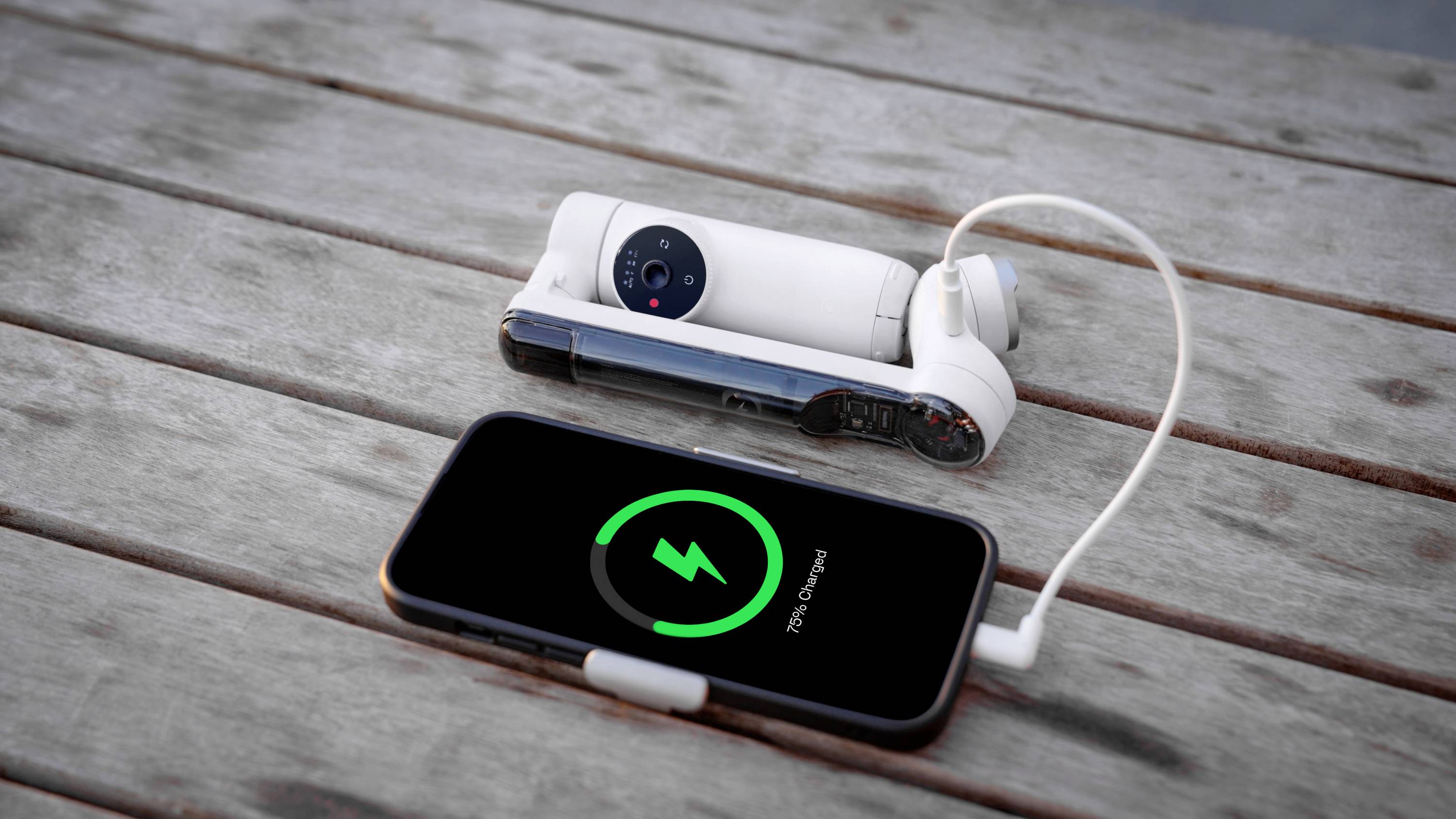 Insta360 Flow Creator Kit Gimbal elektrisch Grau Bluetooth Belastbar bis 300 g