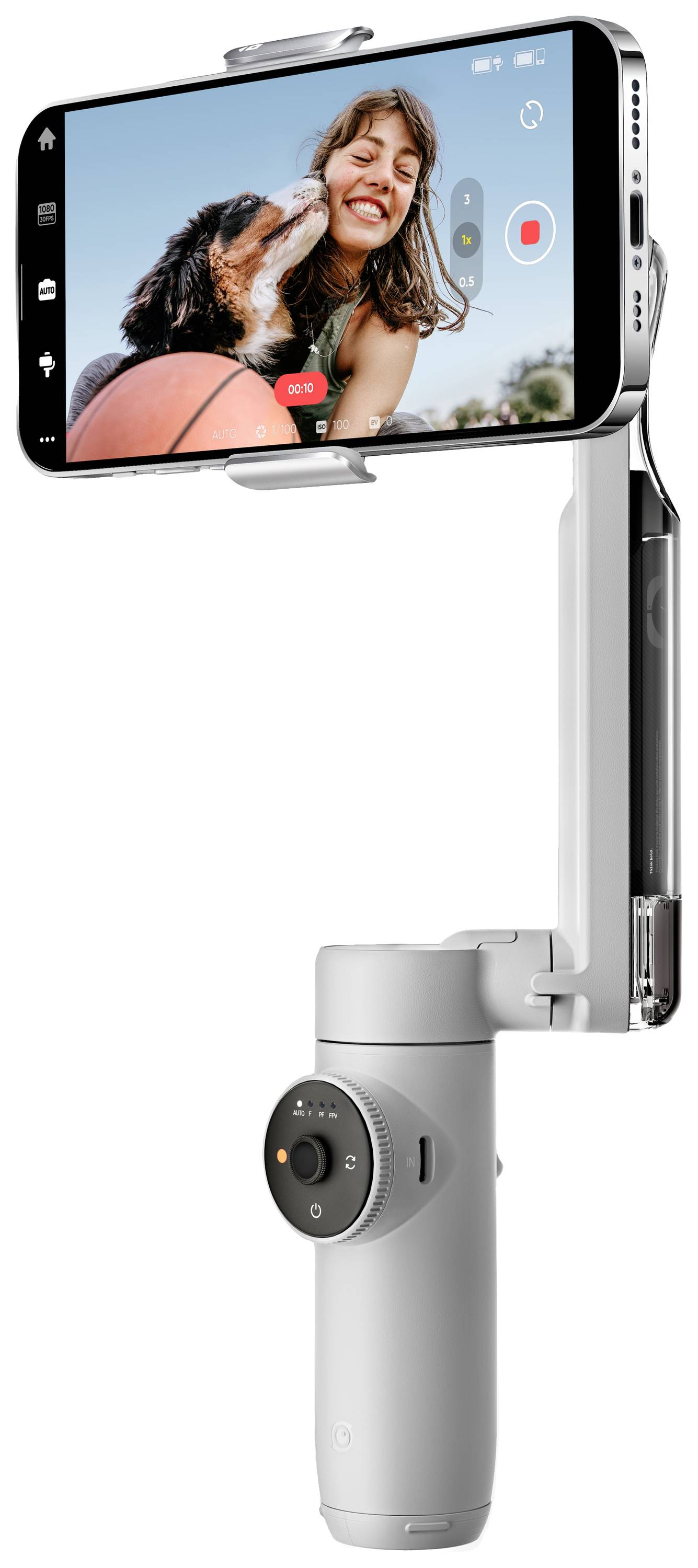 Insta360 Flow Creator Kit Gimbal elektrisch Grau Bluetooth Belastbar bis 300 g