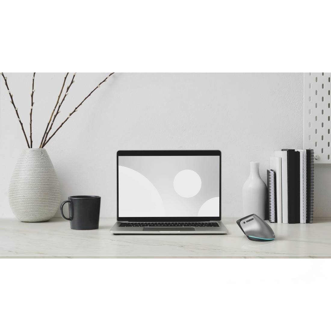 hama 00182691 Ergonomische Vertikalmaus "EMW-700", wiederaufladbar, Multi Device, Anthra.