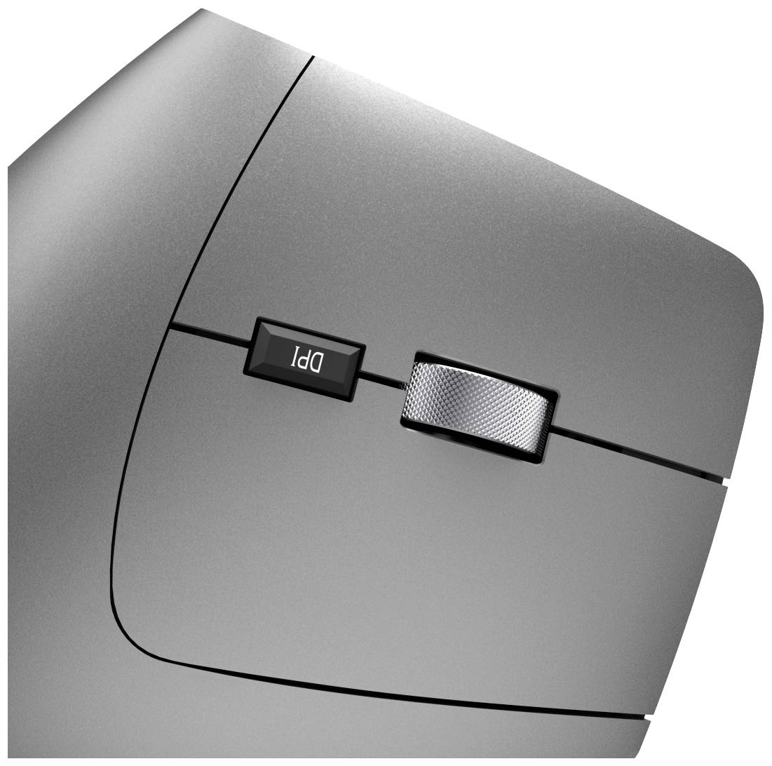 hama 00182691 Ergonomische Vertikalmaus "EMW-700", wiederaufladbar, Multi Device, Anthra.