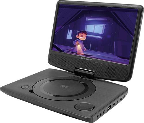 Caliber MPD125 Tragbarer DVD Player 25.4cm 10 Zoll inkl. 12V Kfz Anschlusskabel, Akkubetrieb Schwarz  - Onlineshop Voelkner