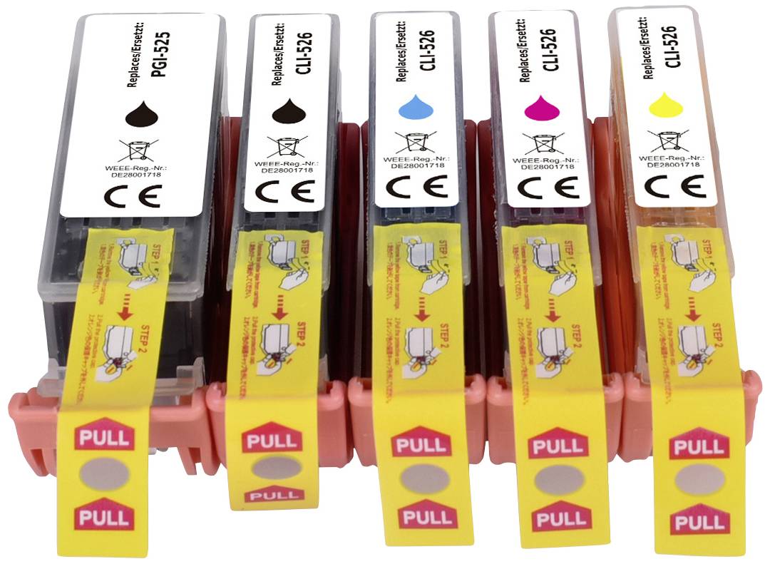 Renkforce Druckerpatrone ersetzt Canon PGI-525PGBK, CLI-526BK, CLI-526C, CLI-526M, CLI-526Y Kompatibel Kombi-Pack Schwarz, Photo