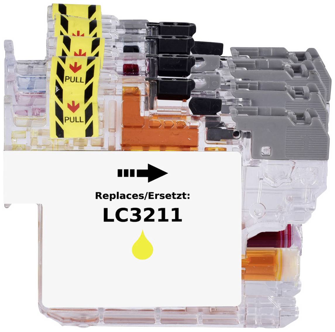 Renkforce Druckerpatrone ersetzt Brother LC-3211BK, LC-3211C, LC-3211M, LC-3211Y Kompatibel Kombi-Pack Schwarz, Cyan, Magenta