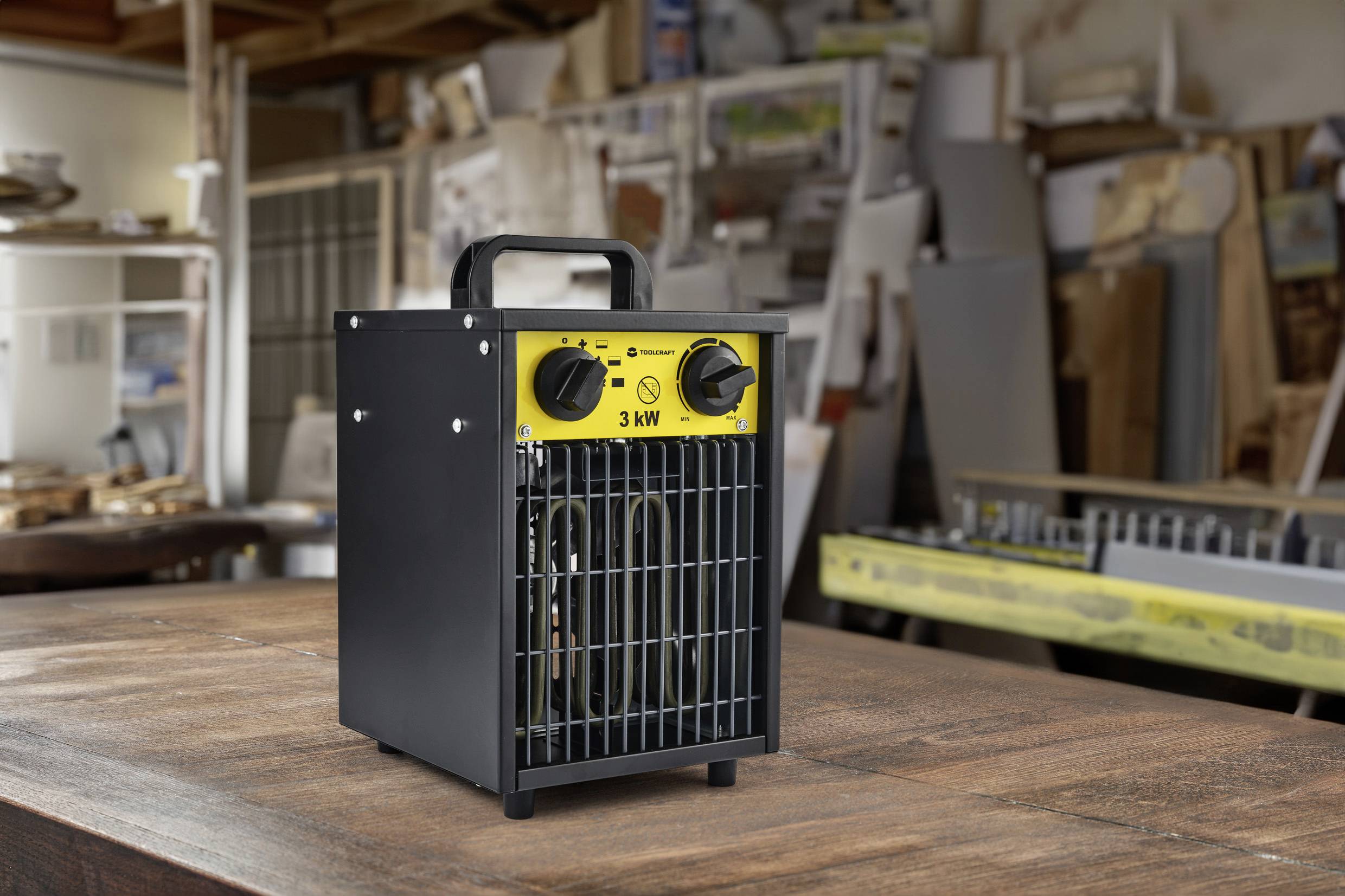 TOOLCRAFT TO-8578335 Bauheizer 3000W Schwarz-Gelb