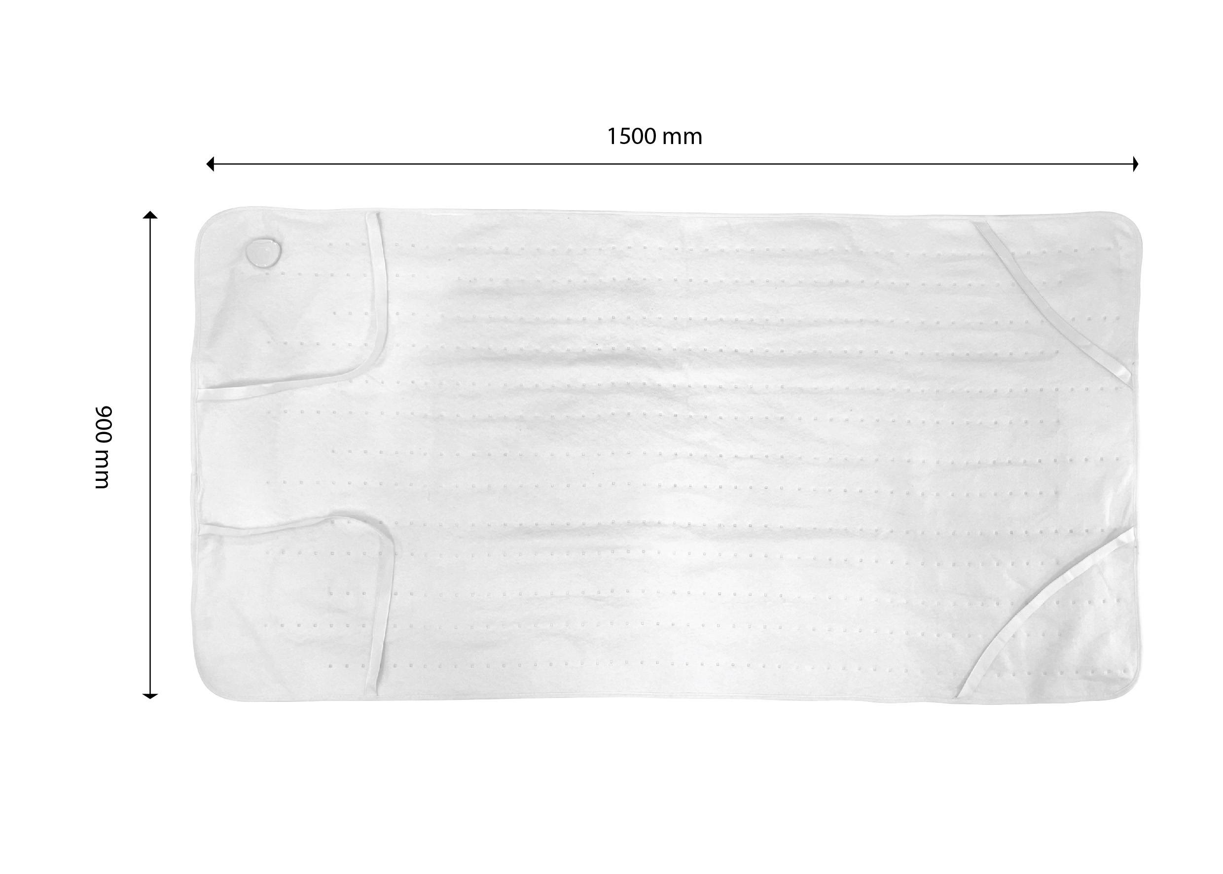 Sygonix 1500 x 900mm Wärmeunterbett 60W Weiß