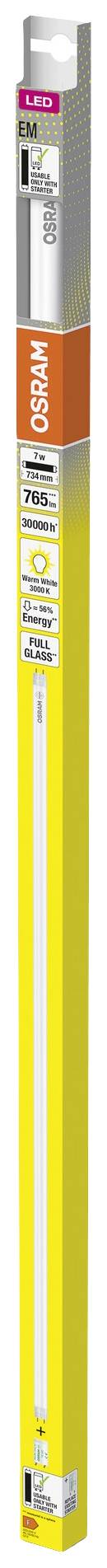 OSRAM HOMELIGHTING LED-Röhre EEK: F (A - G) G13 Röhrenform T8 7W = 16W Warmweiß (Ø x L) 26.80mm x 734mm 1St.
