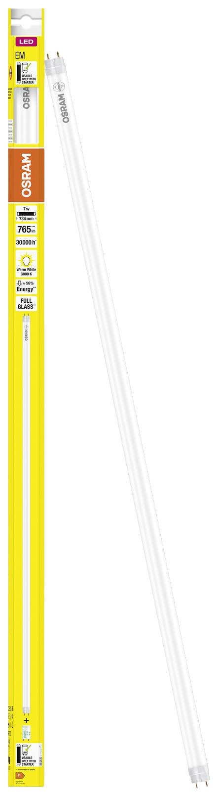 OSRAM HOMELIGHTING LED-Röhre EEK: F (A - G) G13 Röhrenform T8 7W = 16W Warmweiß (Ø x L) 26.80mm x 734mm 1St.