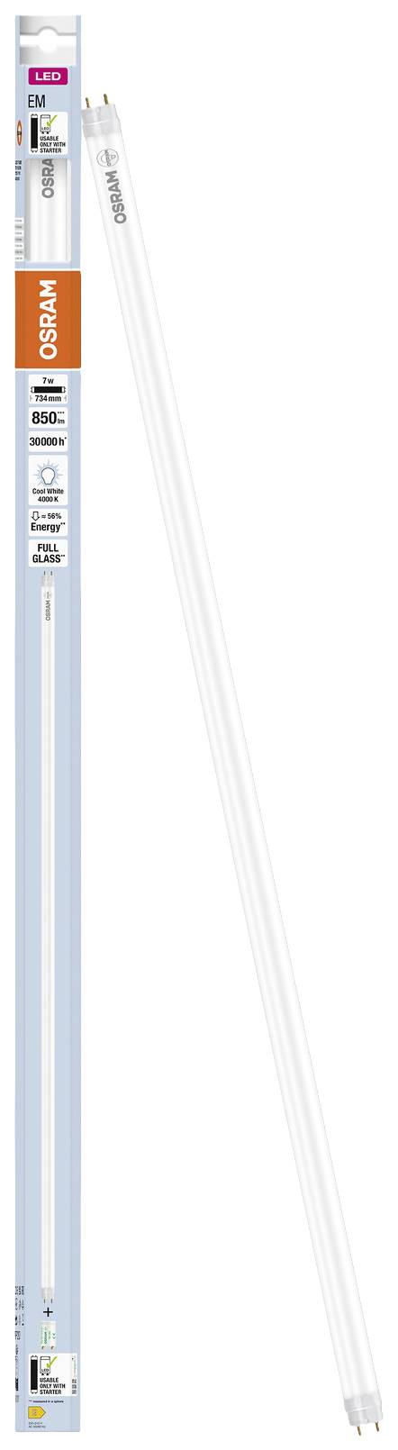 OSRAM HOMELIGHTING LED-Röhre EEK: E (A - G) G13 Röhrenform T8 7W = 16W Neutralweiß (Ø x L) 26.80mm x 734mm 1St.