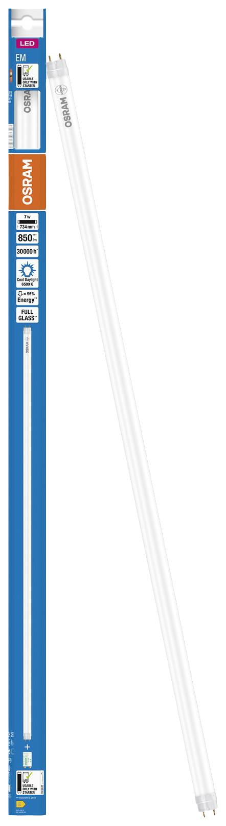 OSRAM HOMELIGHTING LED-Röhre EEK: E (A - G) G13 Röhrenform T8 7 W = 16 W Kaltweiß (Ø x L) 26.80 mm x 734 mm 1 St.
