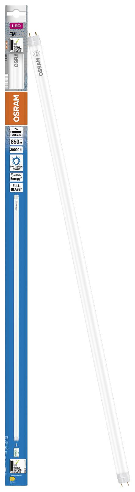 OSRAM HOMELIGHTING LED-Röhre EEK: E (A - G) G13 Röhrenform T8 7 W = 16 W Kaltweiß (Ø x L) 26.80 mm x 734 mm 1 St.