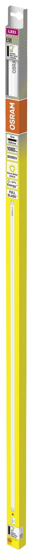 OSRAM HOMELIGHTING LED-Röhre EEK: F (A - G) G13 Röhrenform T8 10 W = 30 W Warmweiß (Ø x L) 26.80 mm x 908 mm 1 St.