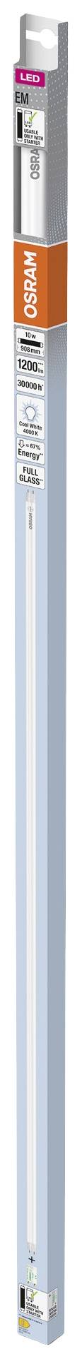 OSRAM HOMELIGHTING LED-Röhre EEK: E (A - G) G13 Röhrenform T8 10W = 30W Neutralweiß (Ø x L) 26.80mm x 908mm 1St.
