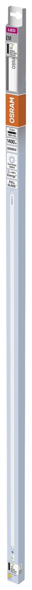 OSRAM HOMELIGHTING LED-Röhre EEK: E (A - G) G13 Röhrenform T8 11.6W = 38W Neutralweiß (Ø x L) 26.80mm x 1061mm 1St.