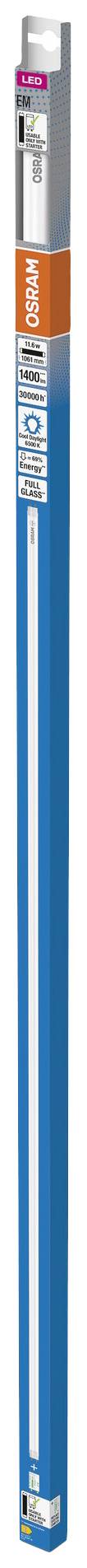 OSRAM HOMELIGHTING LED-Röhre EEK: E (A - G) G13 Röhrenform T8 11.6W = 38W Kaltweiß (Ø x L) 26.80mm x 1061mm 1St.