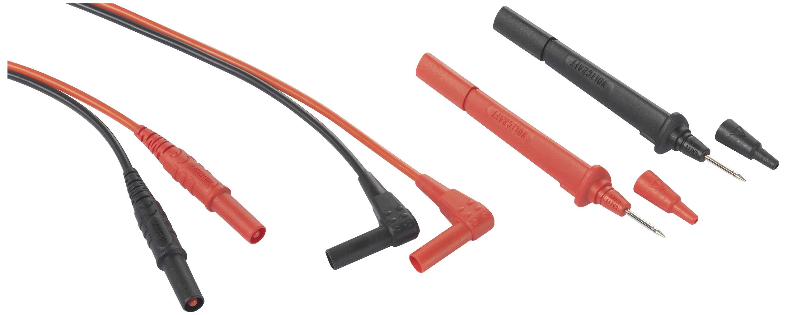 VOLTCRAFT VC801 Messleitung Stecker 4mm Prüfspitze 1.5m Schwarz-Rot 1St.