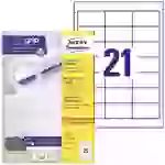 Avery-Zweckform 3670 Universal-Etiketten 64 x 36mm Papier Weiß 2100 St. Permanent haftend Laserdrucker, Farblaserdrucker Avery-Zweckform 3670 Universal-Etiketten 64 x 36mm Papier Weiß 2100 St. Permanent haftend Laserdrucker, Farblaserdrucker
