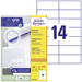 Avery-Zweckform 3653-200 Universal-Etiketten 105 x 42.3 mm Papier Weiß 3080 St. Permanent haftend L