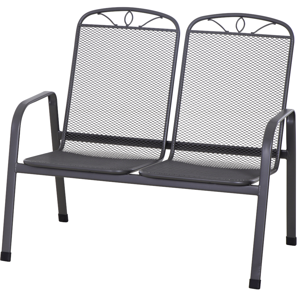 Siena Garden 2215304 Elda 2er Bank matt-anthrazit Streckmetall