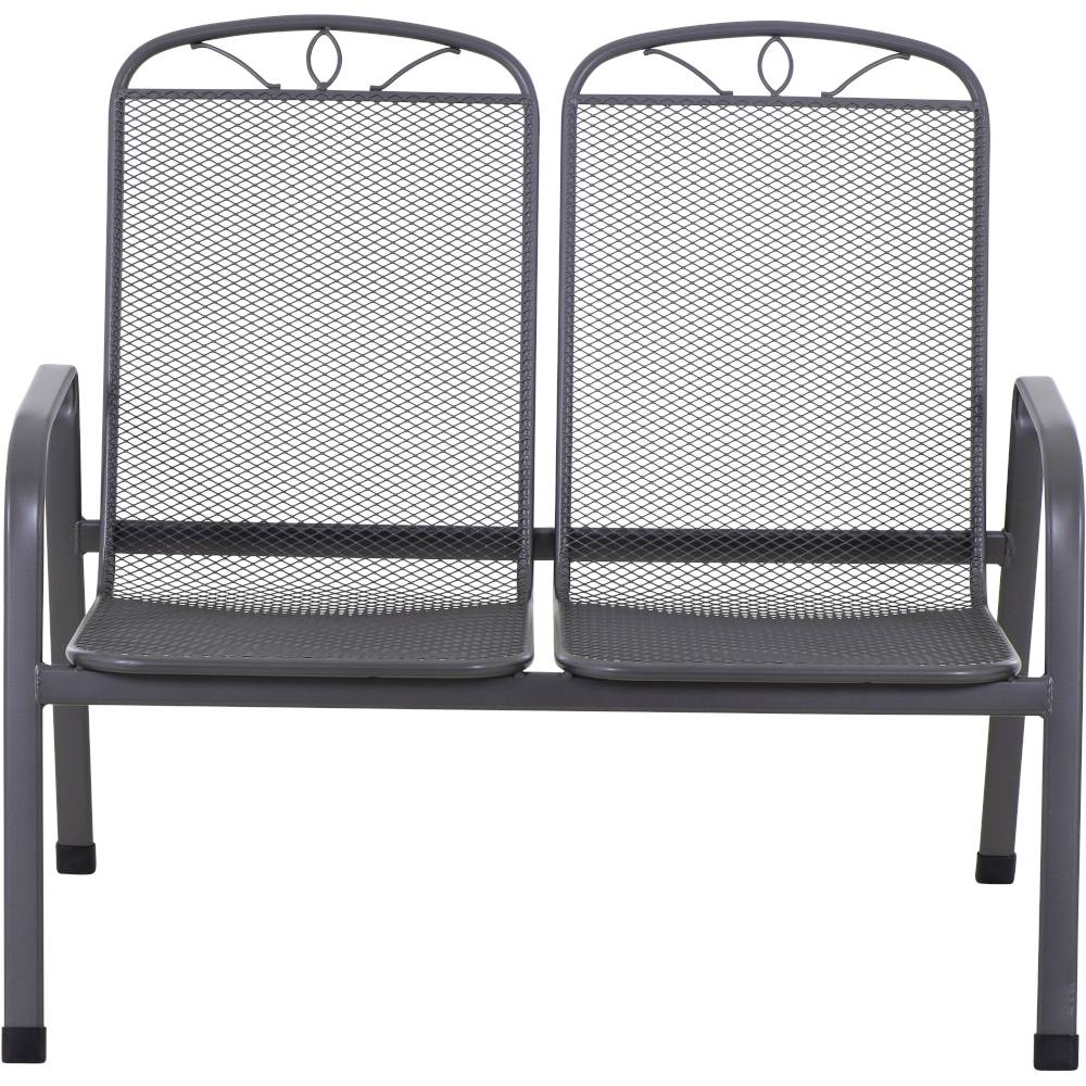 Siena Garden 2215304 Elda 2er Bank matt-anthrazit Streckmetall