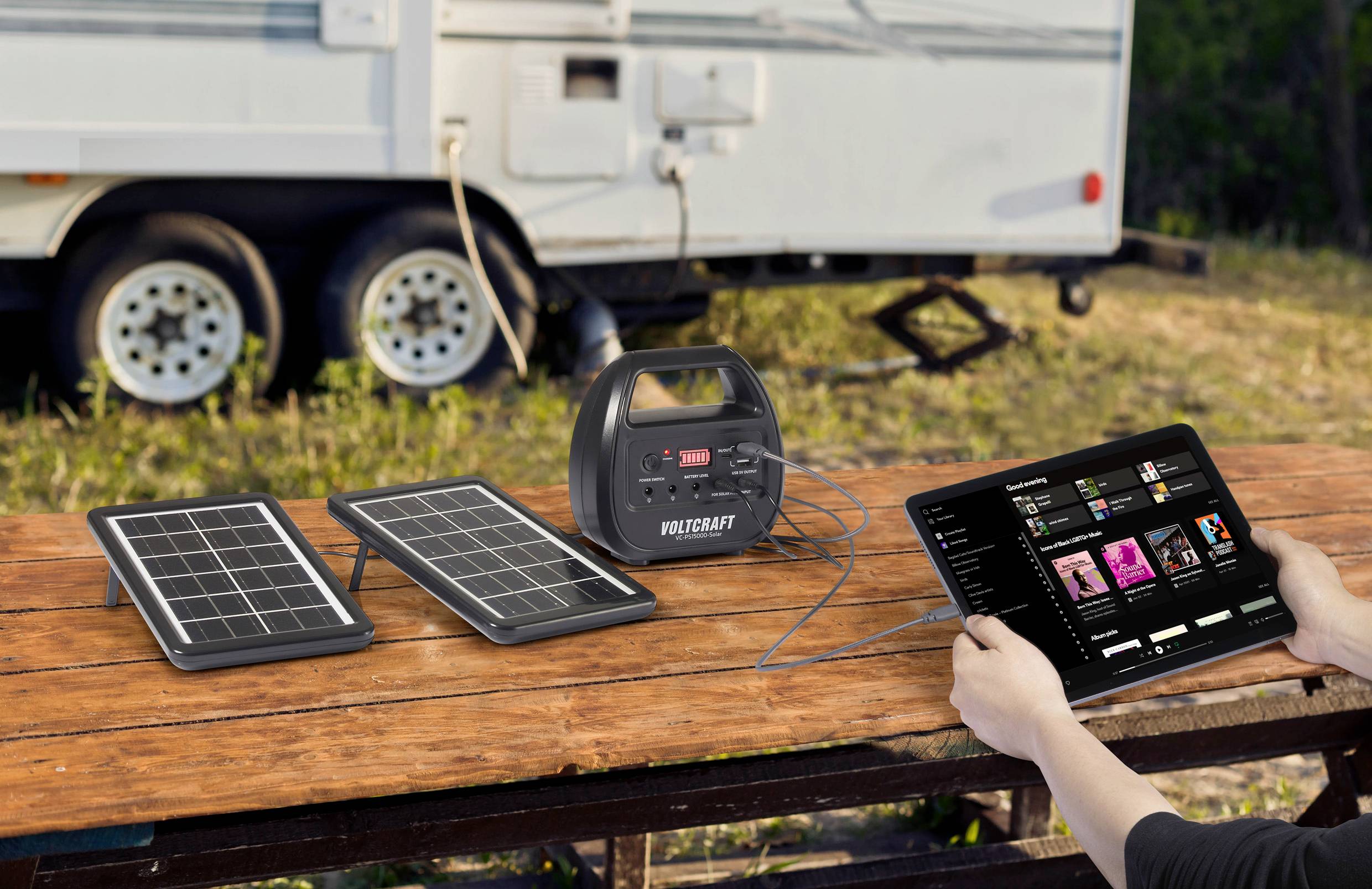 VOLTCRAFT VC-PS15000-Solar VC-14297675 Solar-Powerbank Ladestrom Solarzelle 0.51 A 3 W 15000 mAh