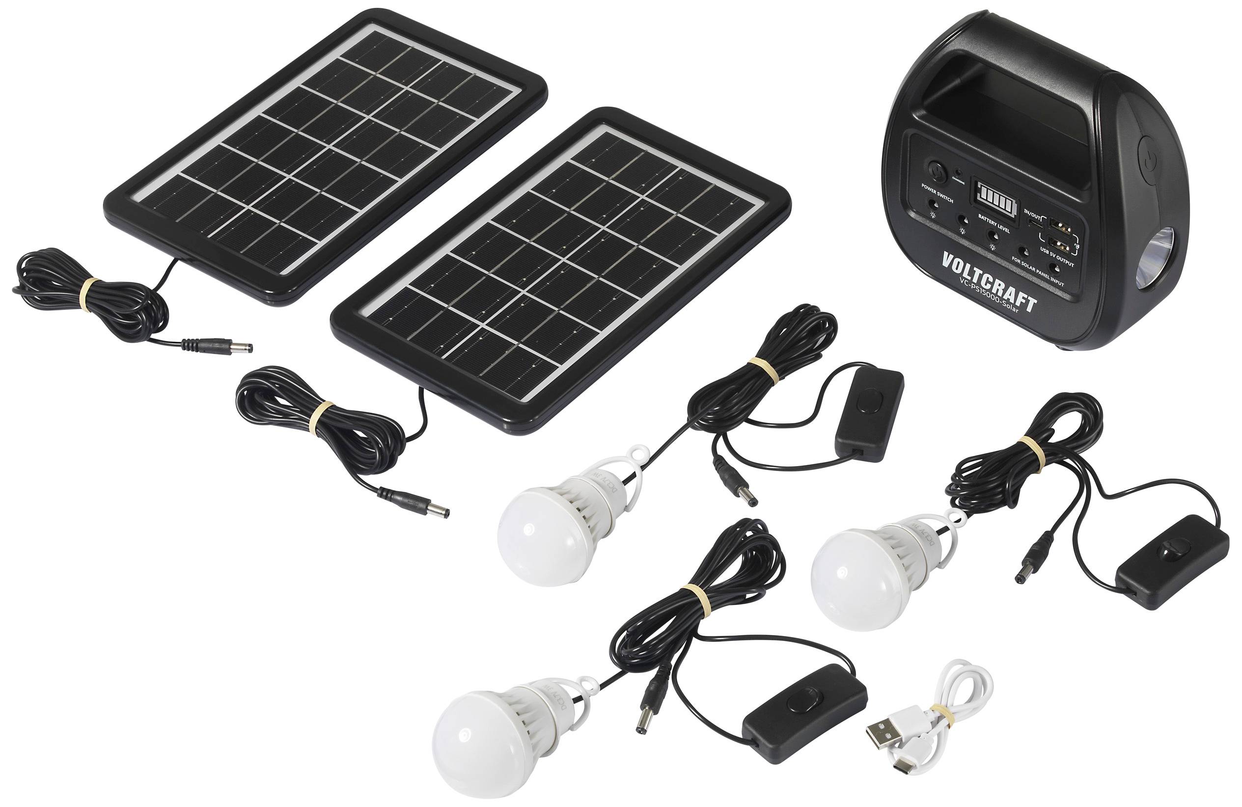 VOLTCRAFT VC-PS15000-Solar VC-14297675 Solar-Powerbank Ladestrom Solarzelle 0.51 A 3 W 15000 mAh