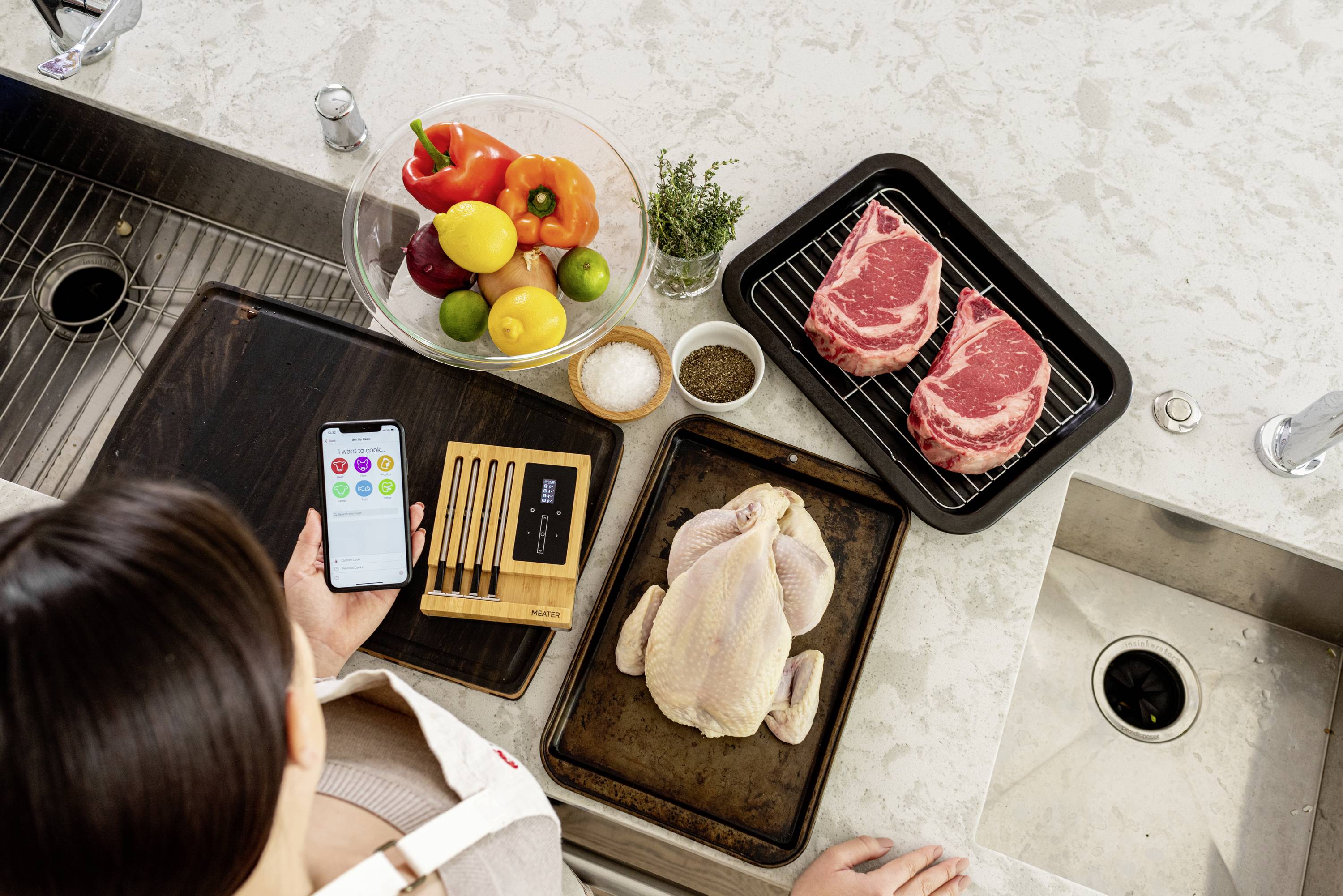 Meater Block Grillthermometer Holz