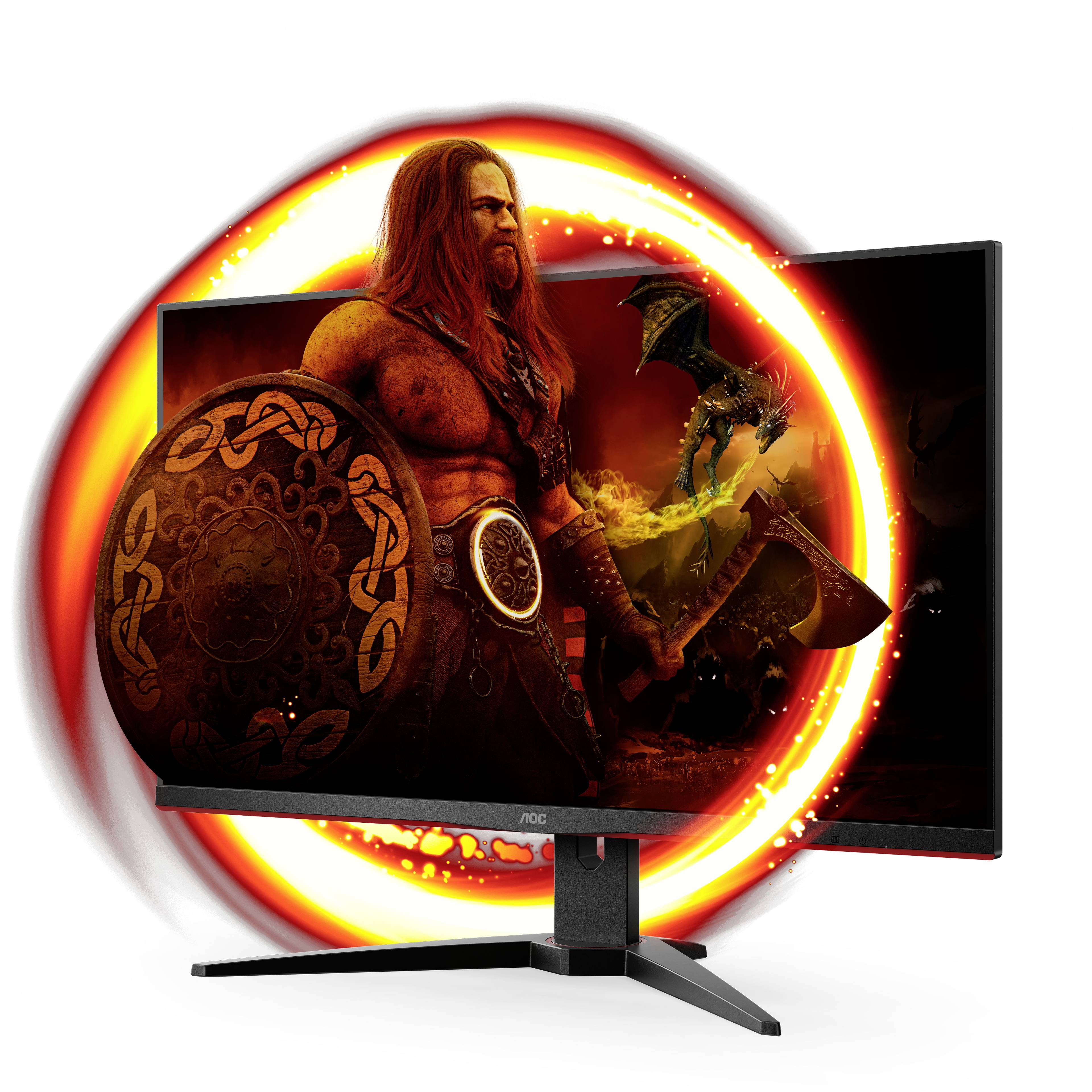 AOC U28G2AE/BK Gaming Monitor EEK G (A - G) 71.1 cm (28 Zoll) 3840 x 2160 Pixel 16:9 1 ms HDMI®, DisplayPort, Audio-Line-in, Kopfhörer (3.5 mm Klin