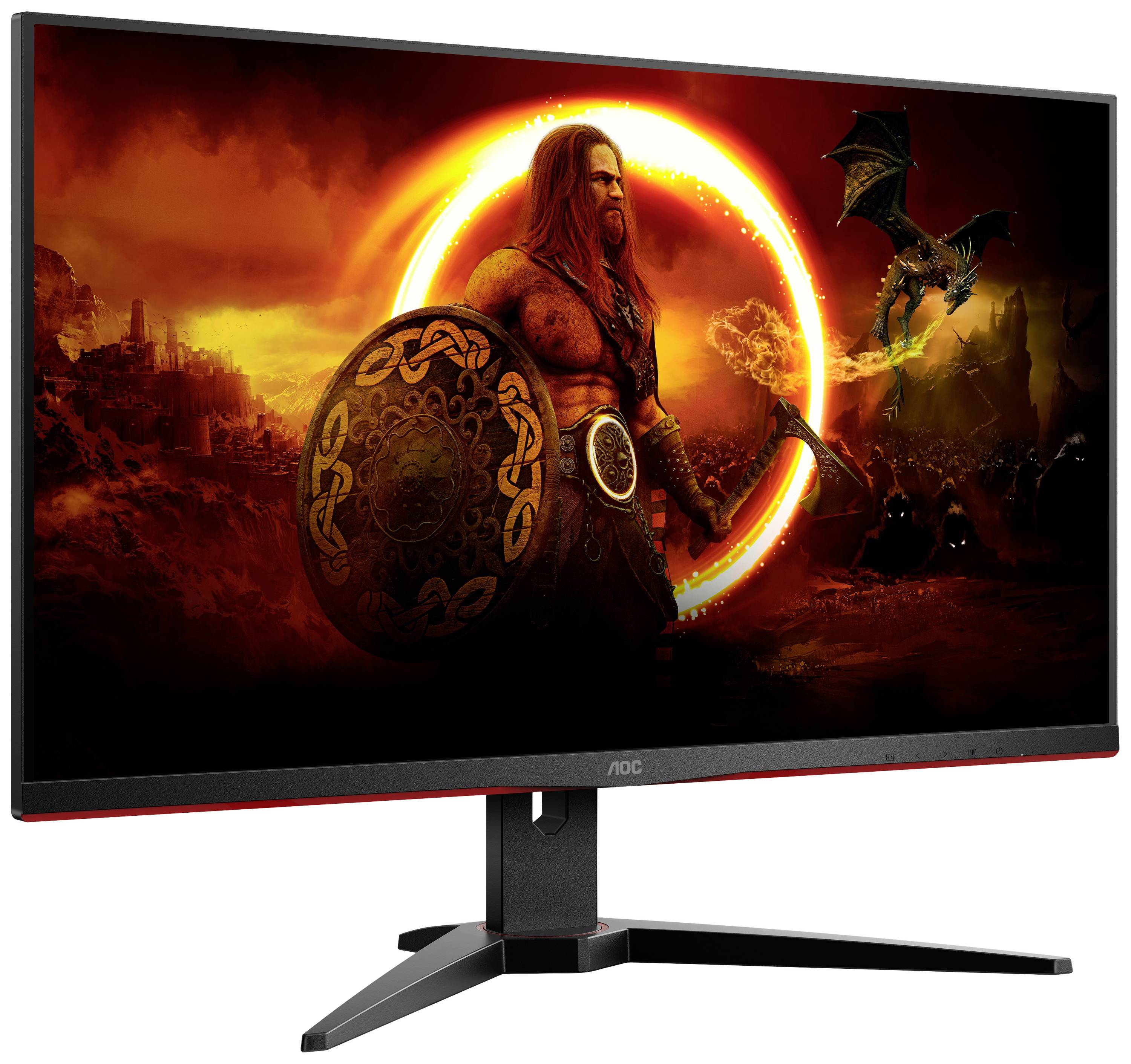 AOC U28G2AE/BK Gaming Monitor EEK G (A - G) 71.1 cm (28 Zoll) 3840 x 2160 Pixel 16:9 1 ms HDMI®, DisplayPort, Audio-Line-in, Kopfhörer (3.5 mm Klin