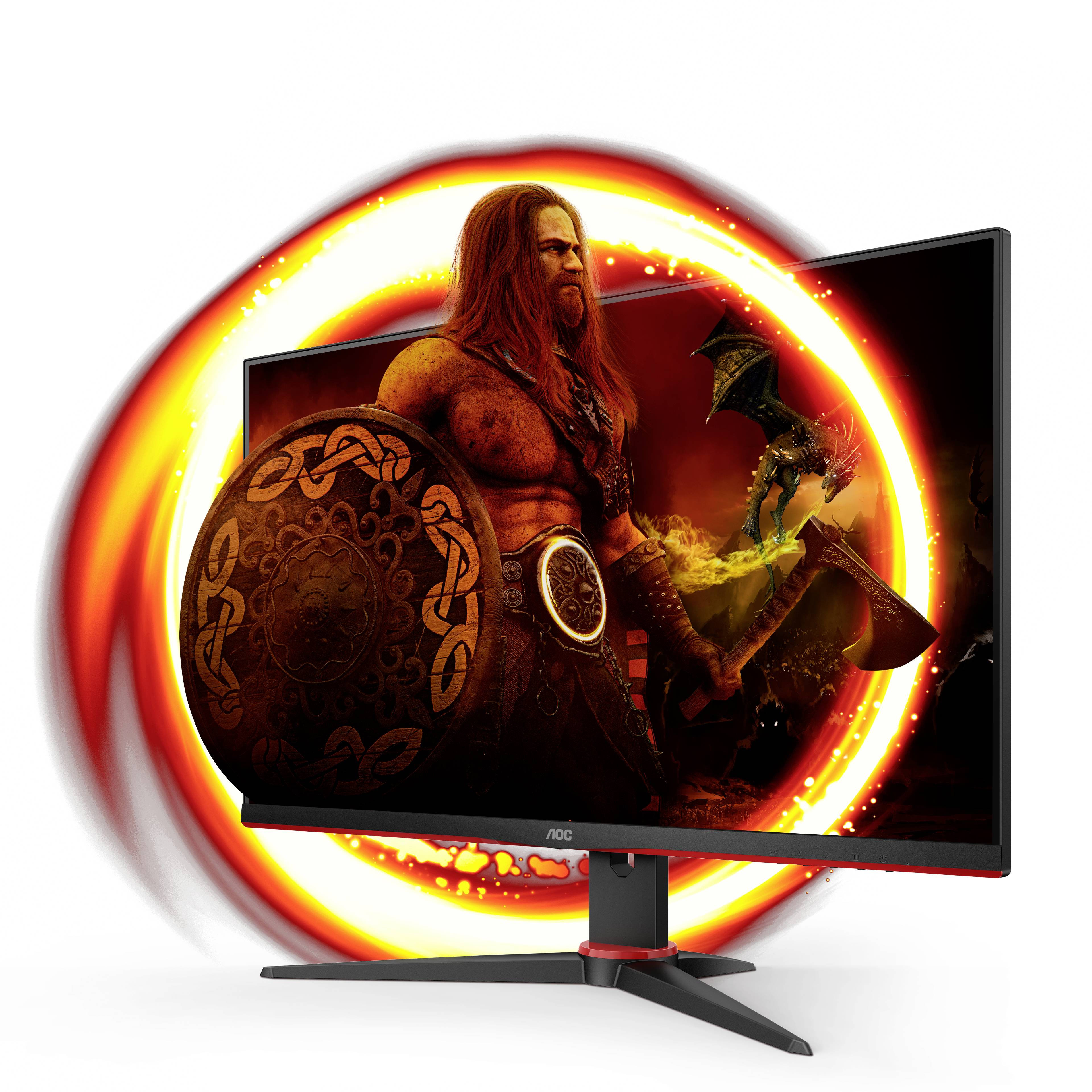 AOC 24G2SAE/BK Gaming Monitor EEK E (A - G) 60.5 cm (23.8 Zoll) 1920 x 1080 Pixel 16:9 1 ms Kopfhörer (3.5 mm Klinke), DisplayPort, HDMI® VA LCD