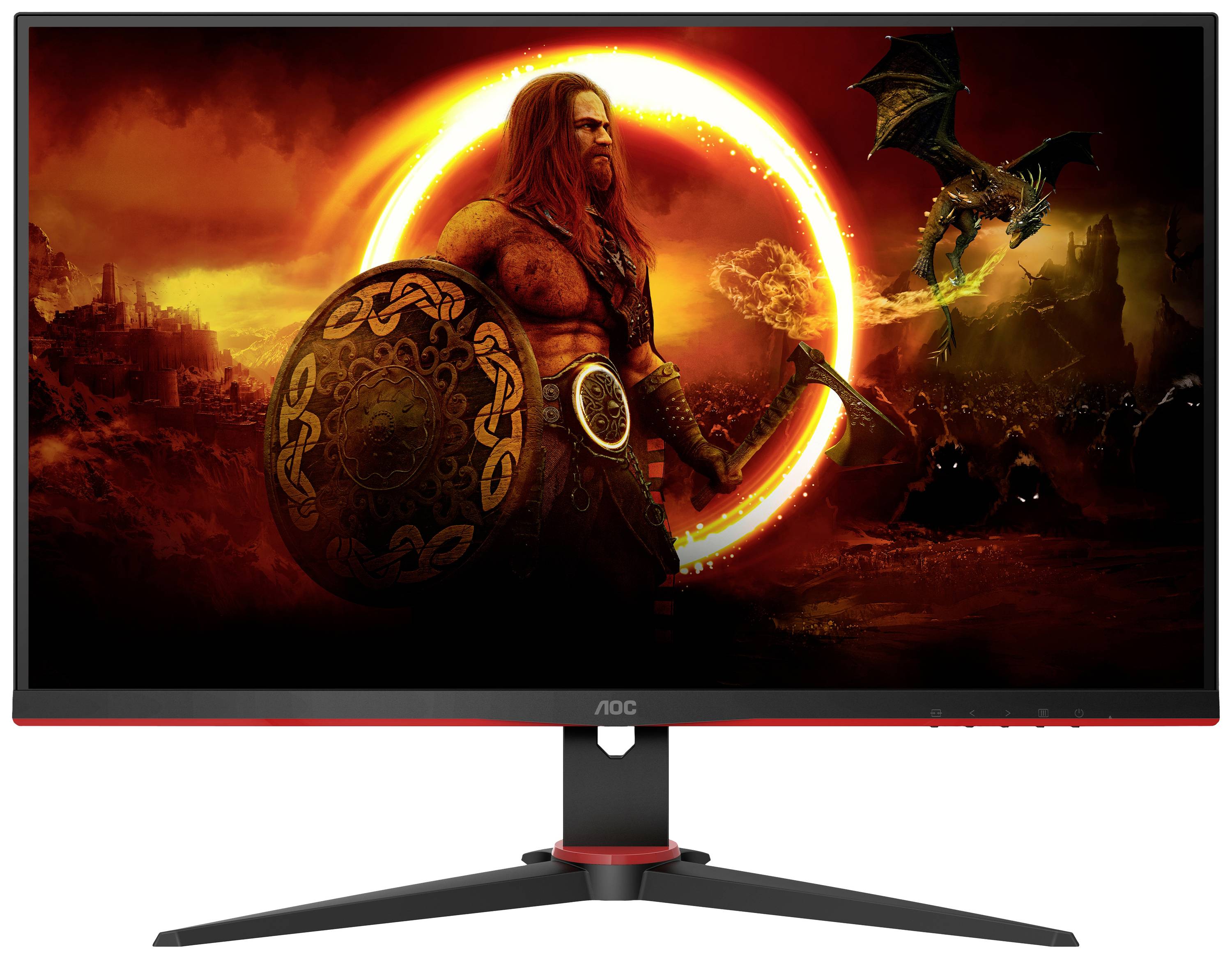 AOC 24G2SAE/BK Gaming Monitor EEK E (A - G) 60.5 cm (23.8 Zoll) 1920 x 1080 Pixel 16:9 1 ms Kopfhörer (3.5 mm Klinke), DisplayPort, HDMI® VA LCD