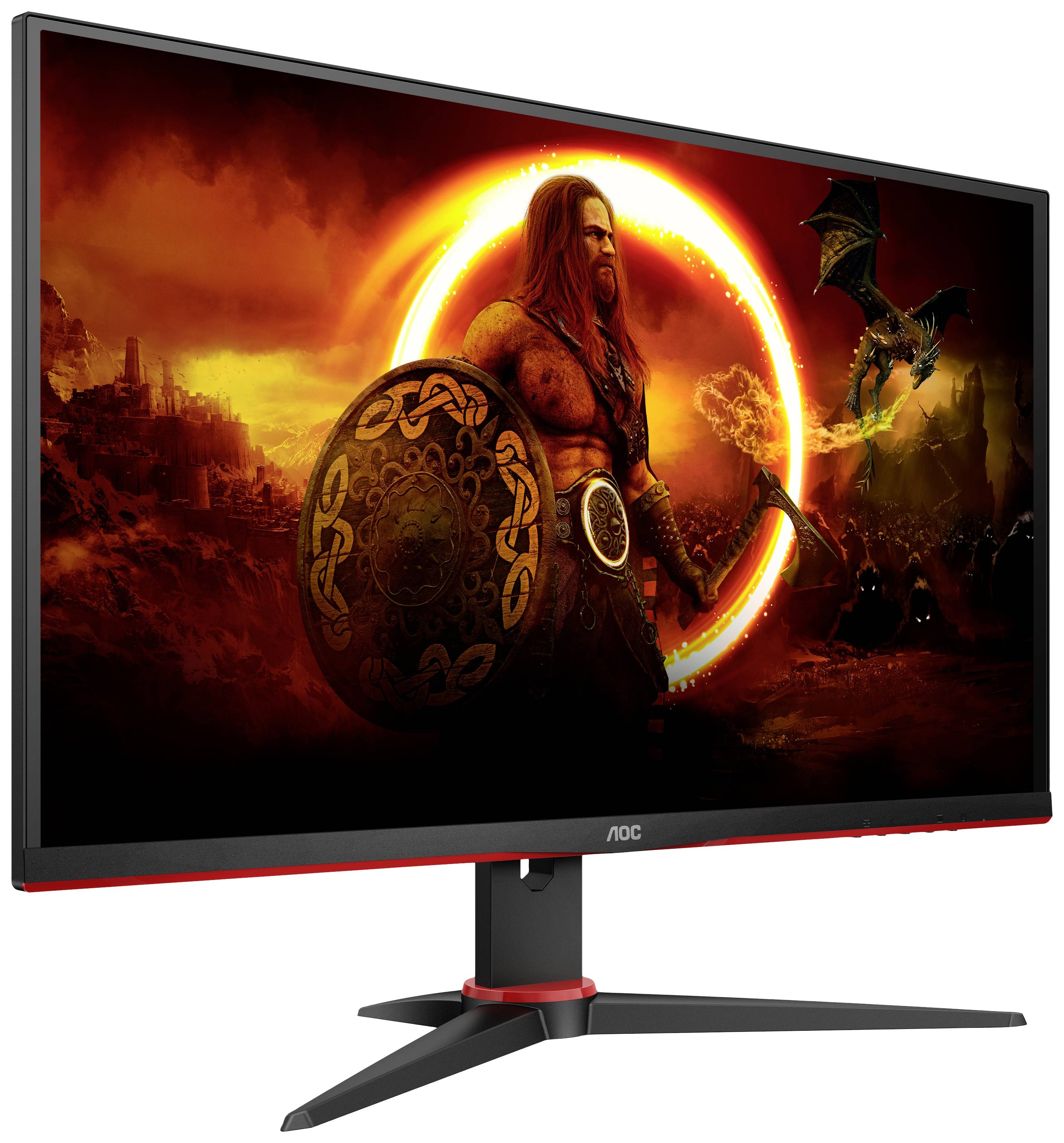 AOC Q27G2E/BK Gaming Monitor EEK F (A - G) 68.6 cm (27 Zoll) 2560 x 1440 Pixel 16:9 1 ms Kopfhörer (3.5 mm Klinke), DisplayPort, HDMI® VA LCD