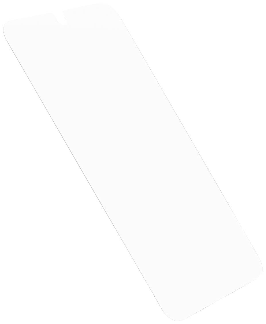 Eine transparente Displayschutzfolie wird schräg dargestellt.