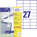 Avery-Zweckform 3479 Universal-Etiketten 70 x 32 mm Papier Weiß 2700 St. Permanent haftend Farblase