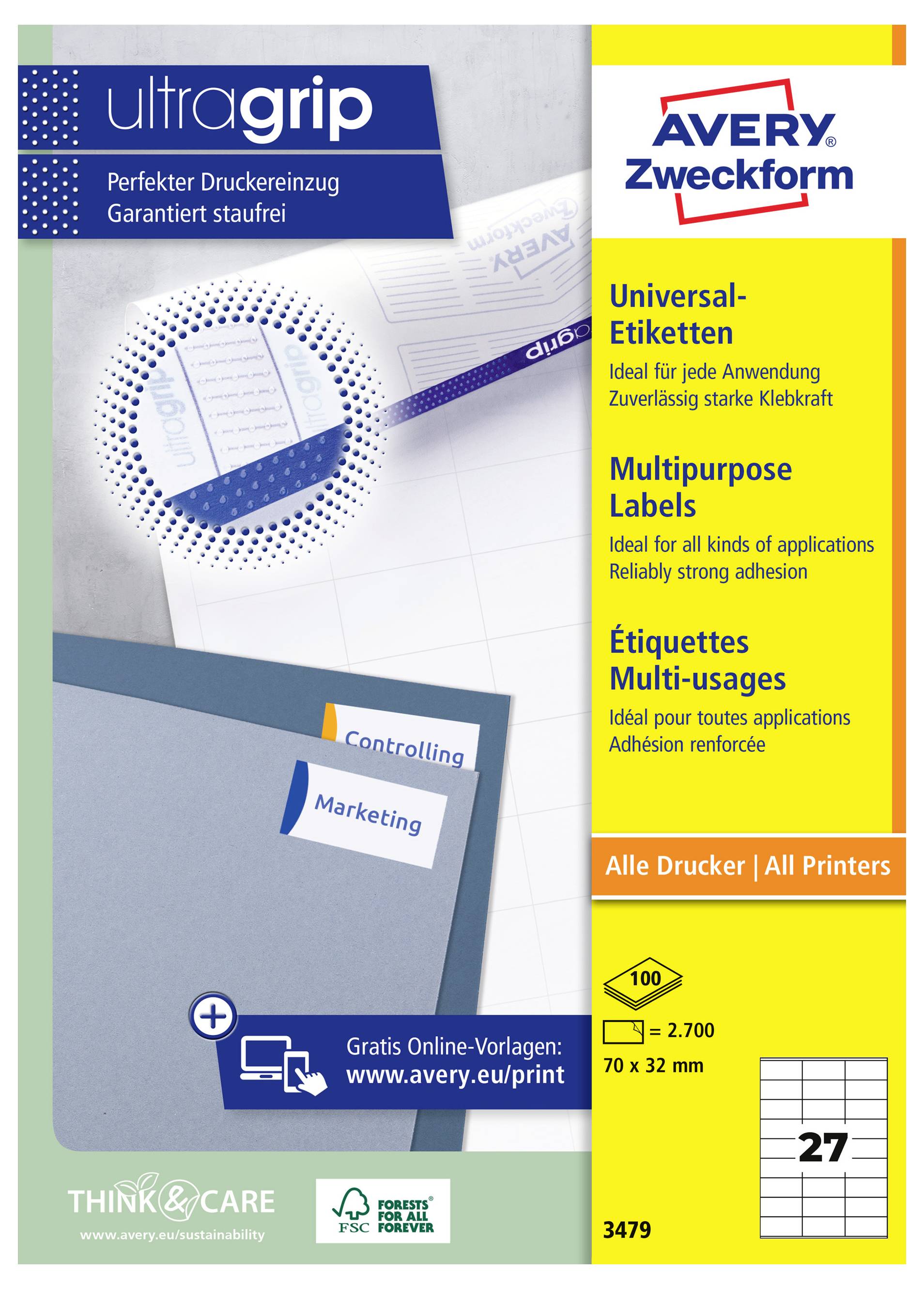 Avery Zweckform Universal-Etiketten Packung mit 