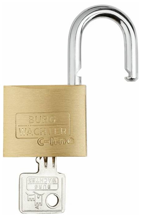 Burg Wächter 29941 Vorhängeschloss 40.00mm gleichschließend Messing Schlüsselschloss