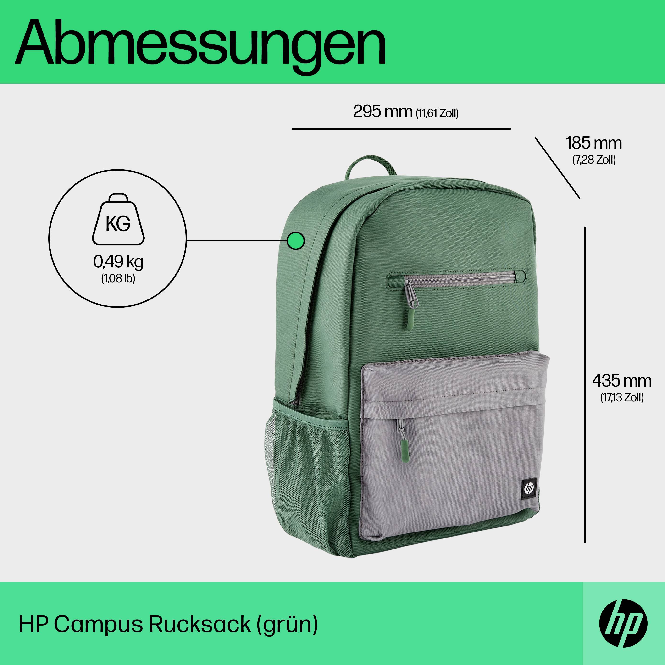 HP Notebook Rucksack Campus Passend für maximal: 39,6 cm (15,6") Grün