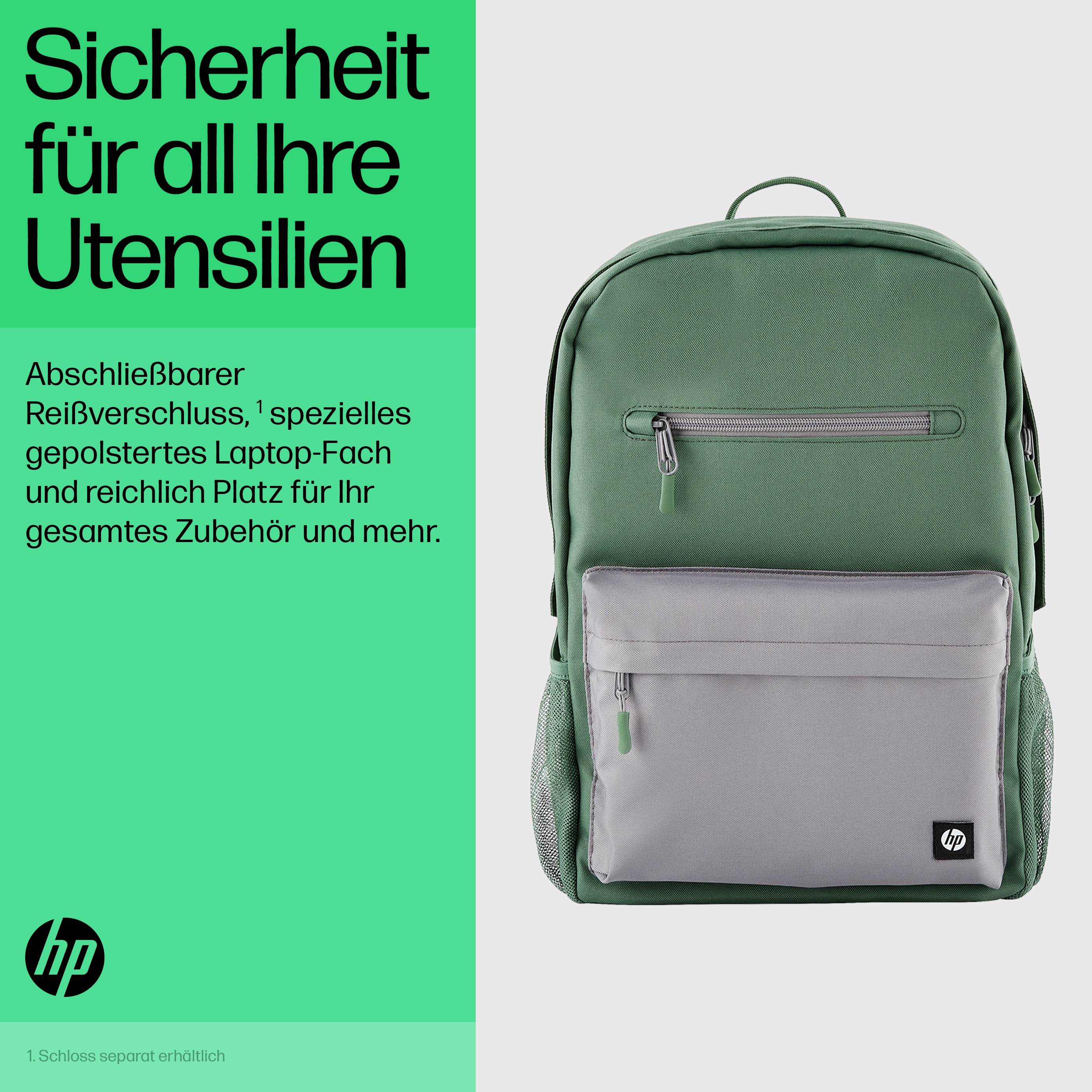 HP Notebook Rucksack Campus Passend für maximal: 39,6 cm (15,6") Grün
