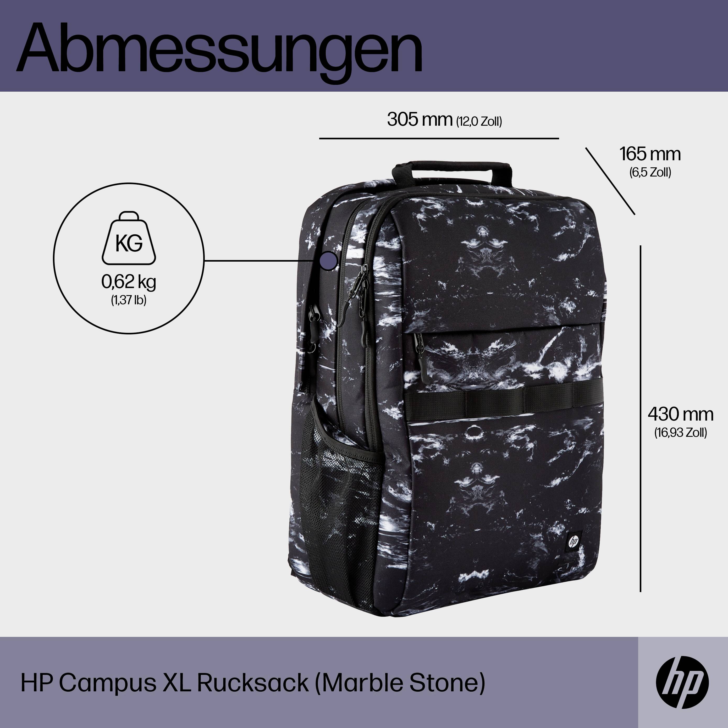 HP Notebook Rucksack Campus XL Passend für maximal: 40,9 cm (16,1") Stone