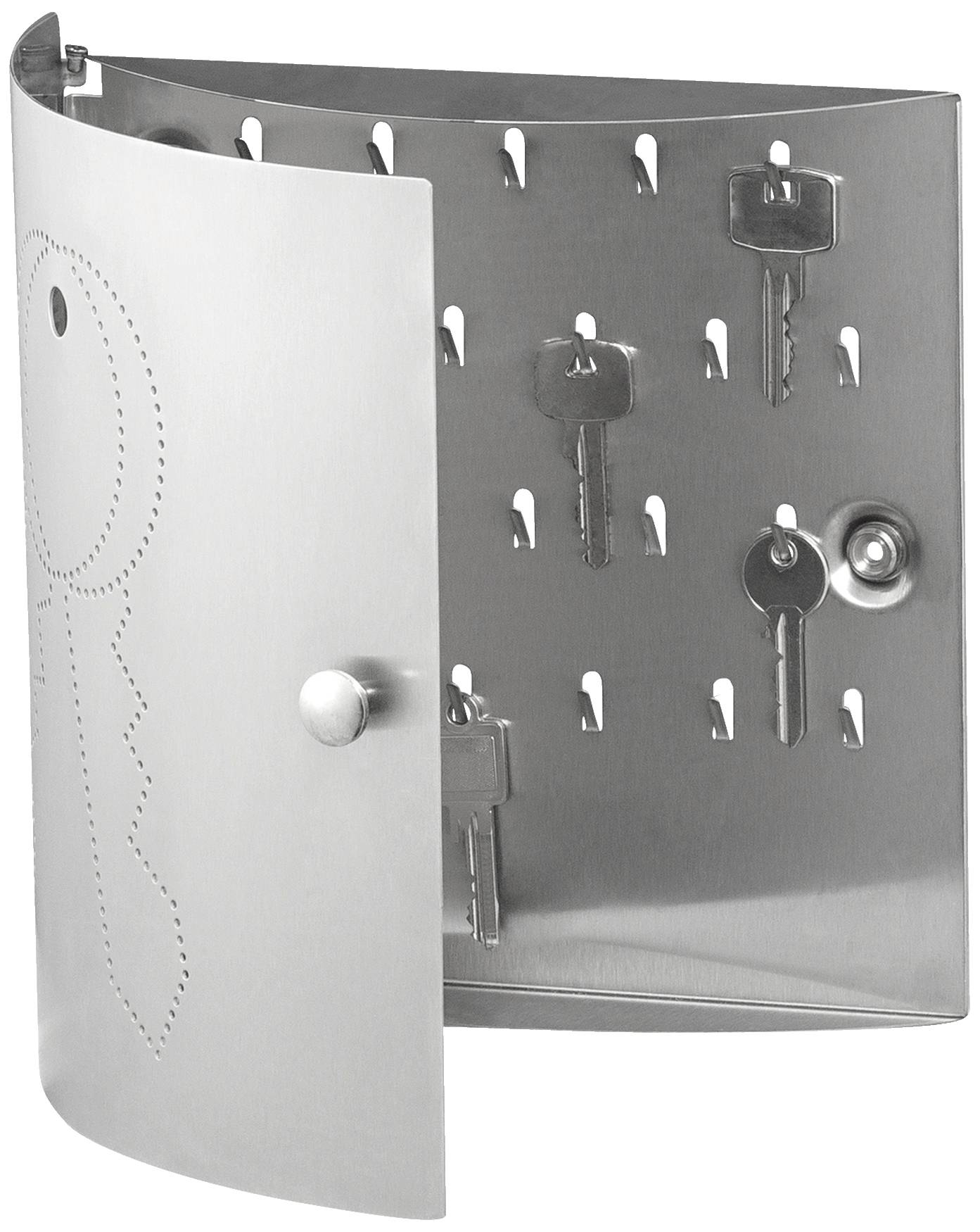 Burg Wächter Schlüsselkasten Como 6401/22 Ni 9410 Anzahl Haken 22 Silber-Schwarz