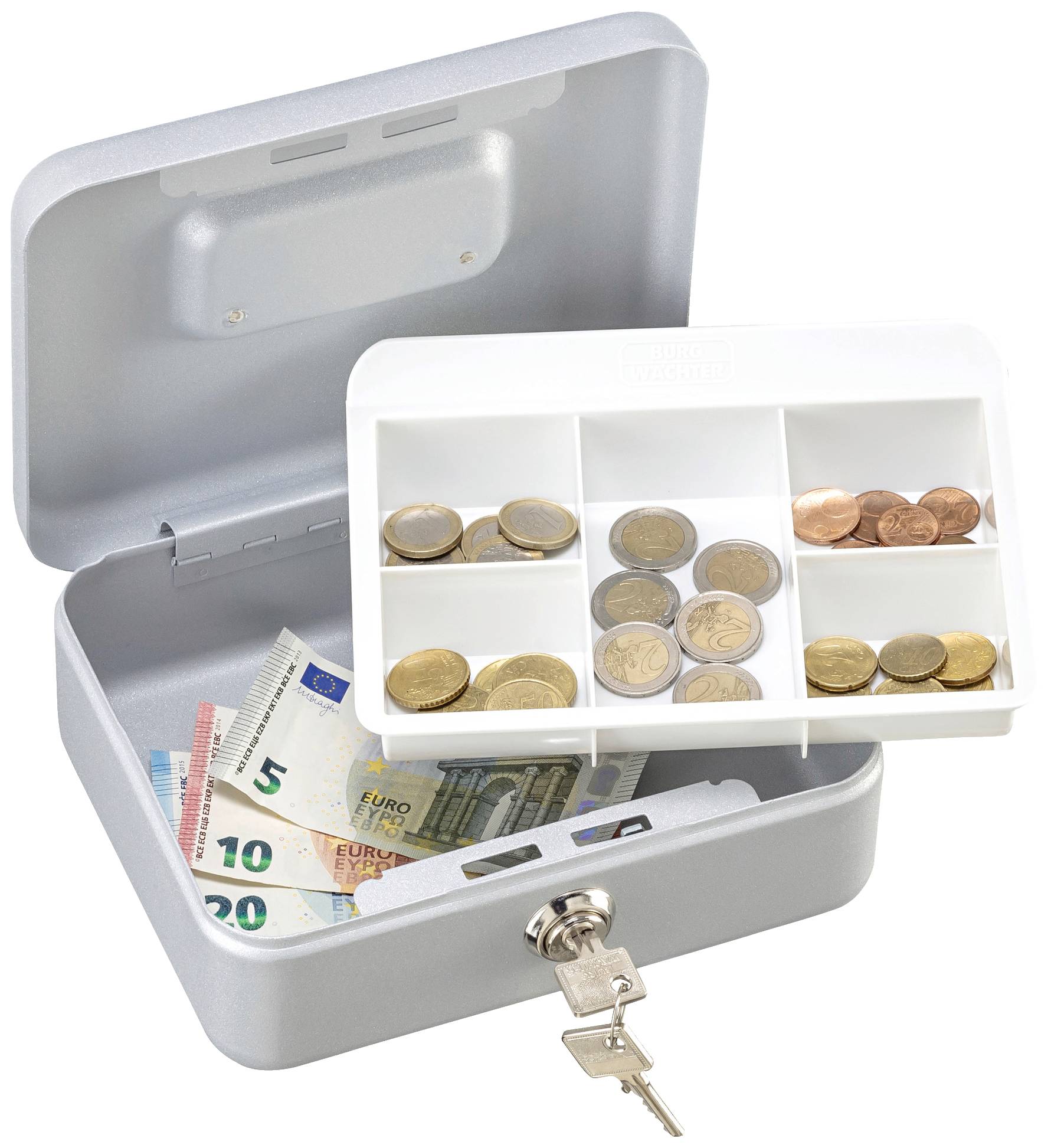 Burg Wächter 23110 Geldkassette (B x H x T) 205 x 75 x 160 mm Silber