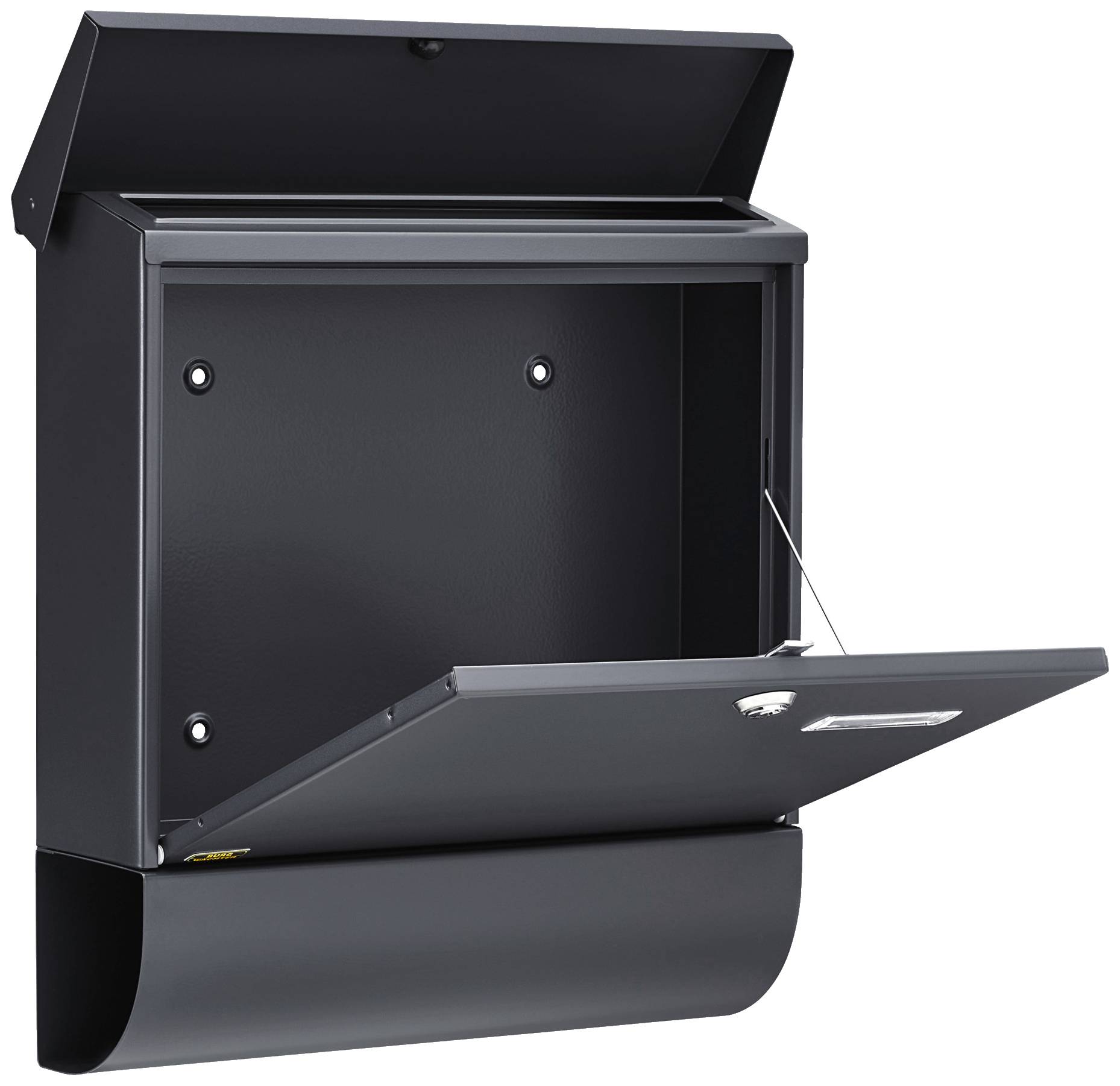 Burg Wächter 38215 SET VARIO 86720 ANT (EC) Briefkasten Stahl Anthrazit Schlüsselschloss