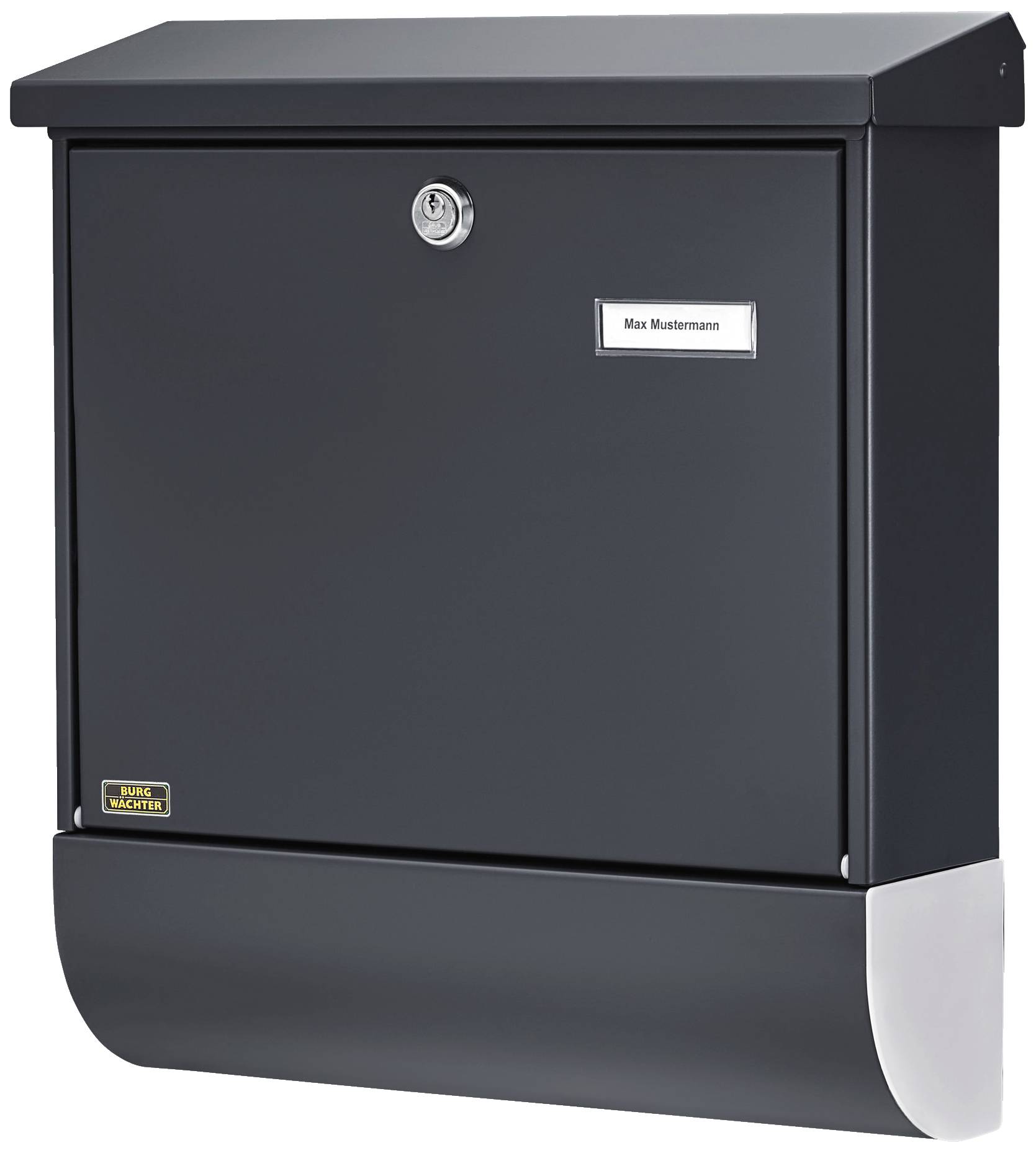 Burg Wächter 38215 SET VARIO 86720 ANT (EC) Briefkasten Stahl Anthrazit Schlüsselschloss