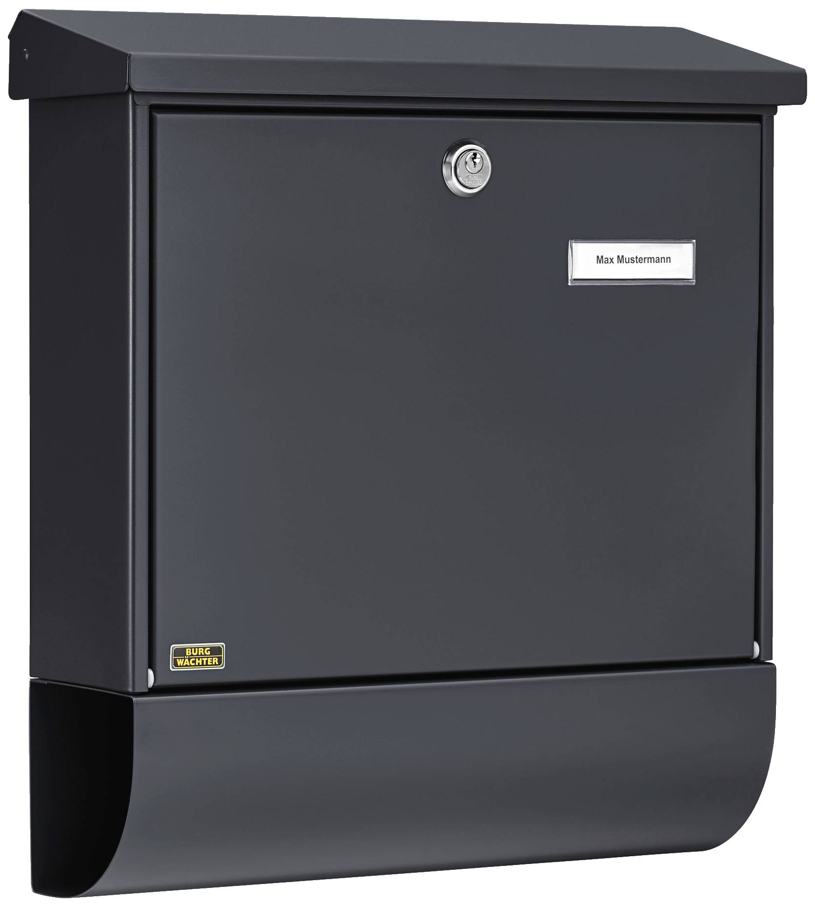 Burg Wächter 38215 SET VARIO 86720 ANT (EC) Briefkasten Stahl Anthrazit Schlüsselschloss