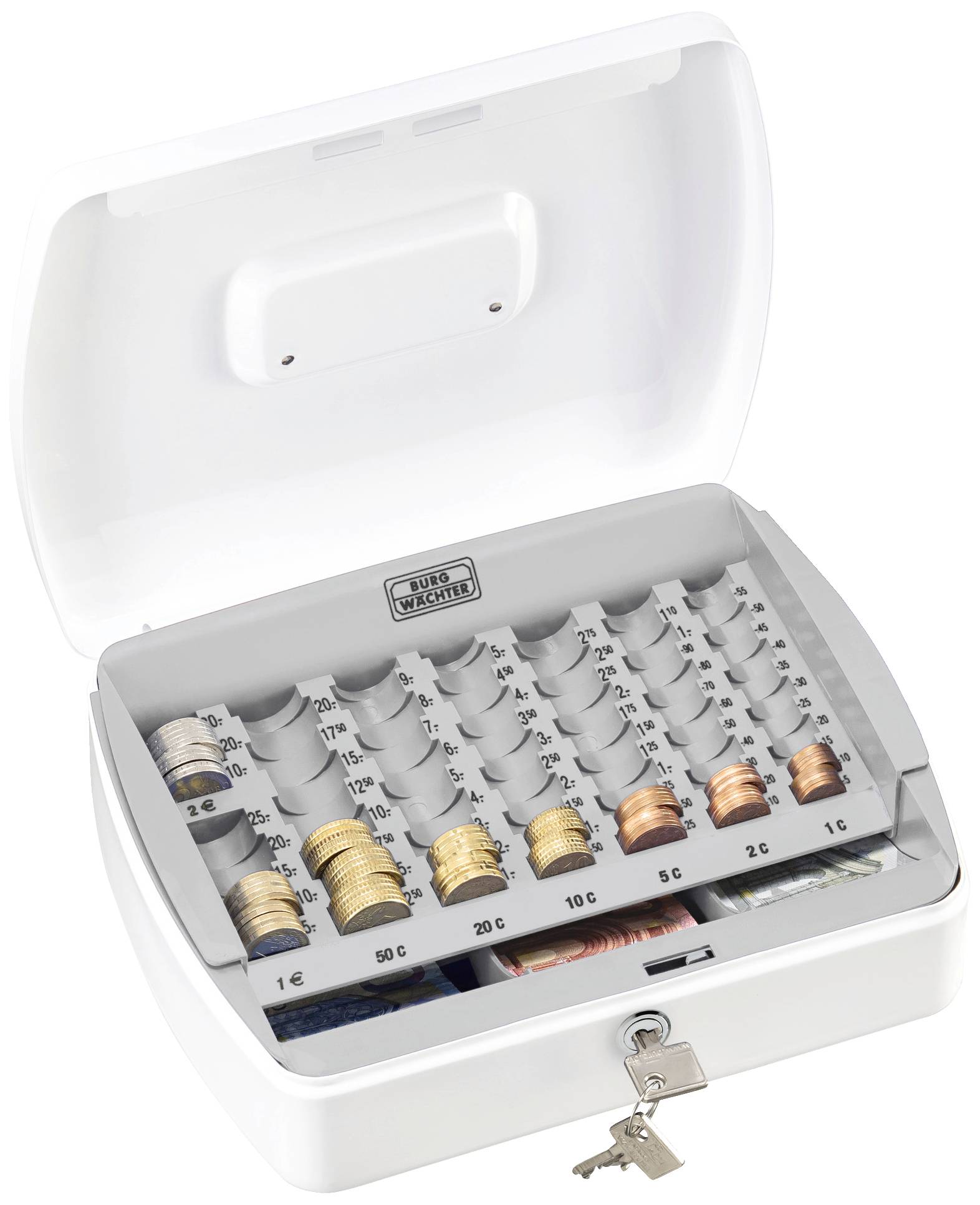 Burg Wächter 28730 Geldkassette (B x H x T) 255 x 75 x 200mm Weiß