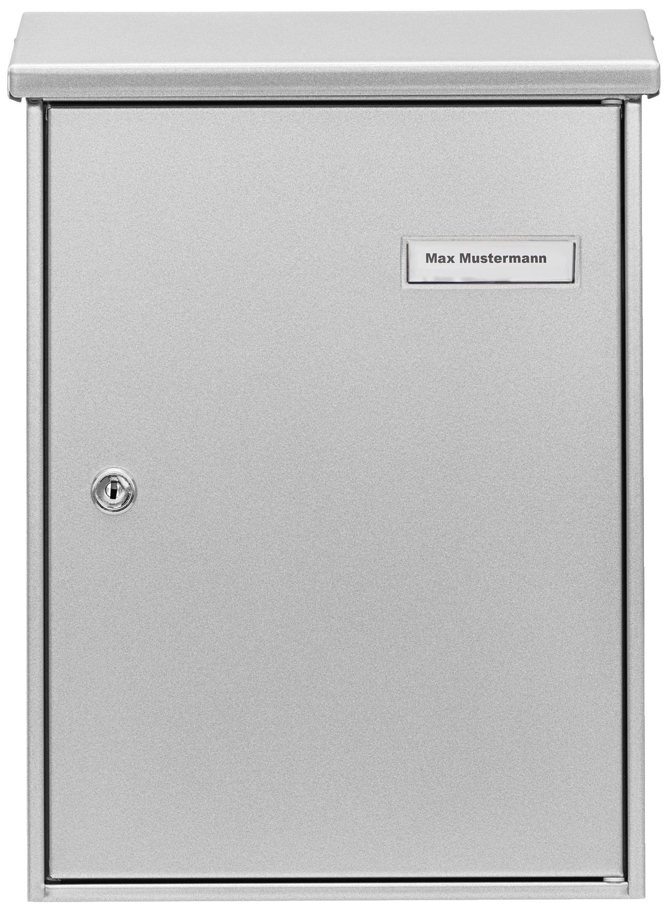 Burg Wächter 61100 LETTER 5832 SI Briefkasten Stahl Silber Schlüsselschloss