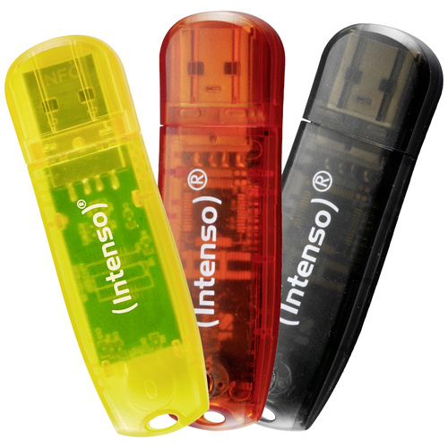 Intenso Rainbow Line USB-Stick 32 GB Gelb, Rot, Schwarz 3502483 USB 2.0