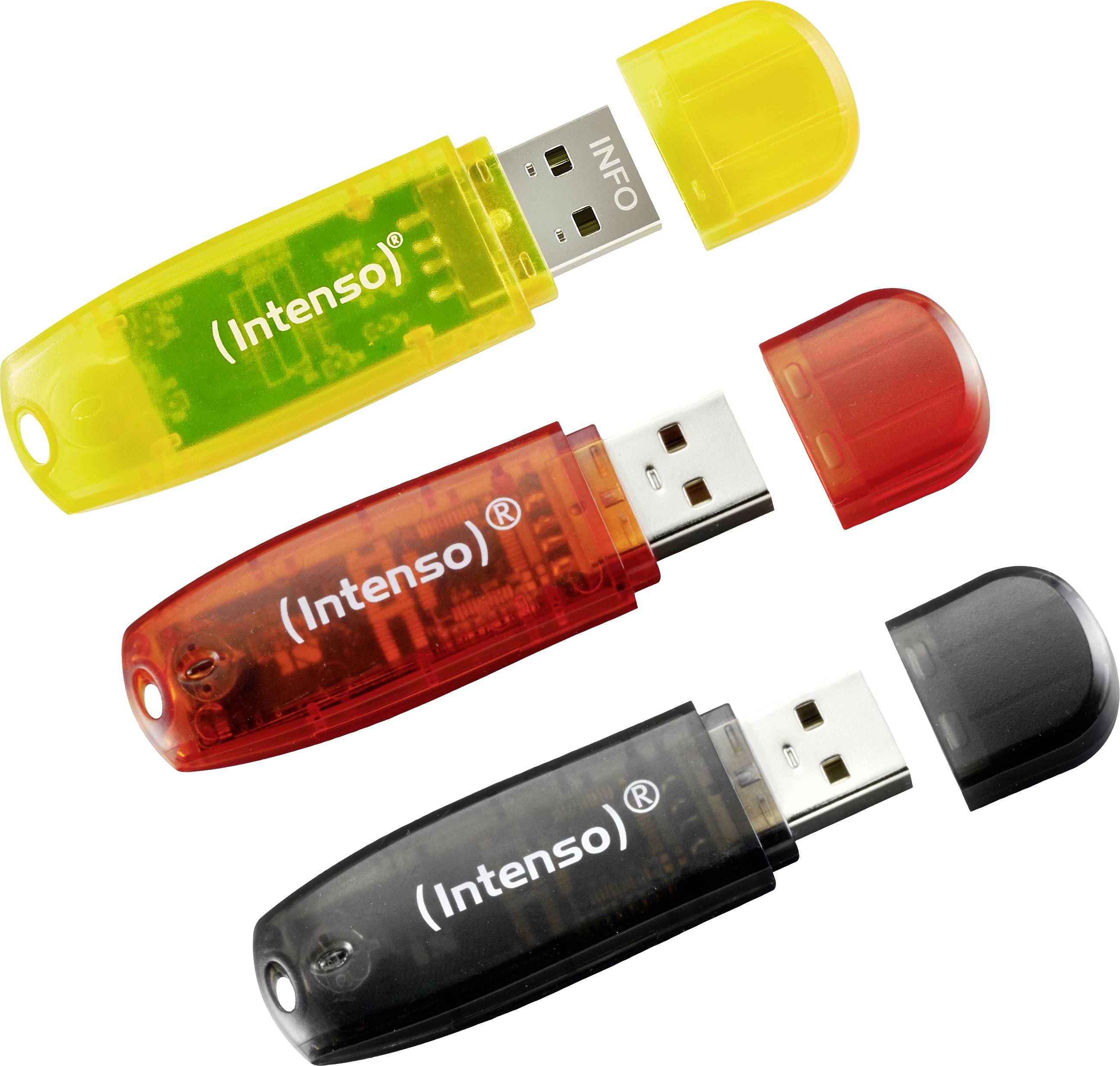 Intenso Rainbow Line USB-Stick 32GB Gelb, Rot, Schwarz 3502483 USB-A (USB 2.0)