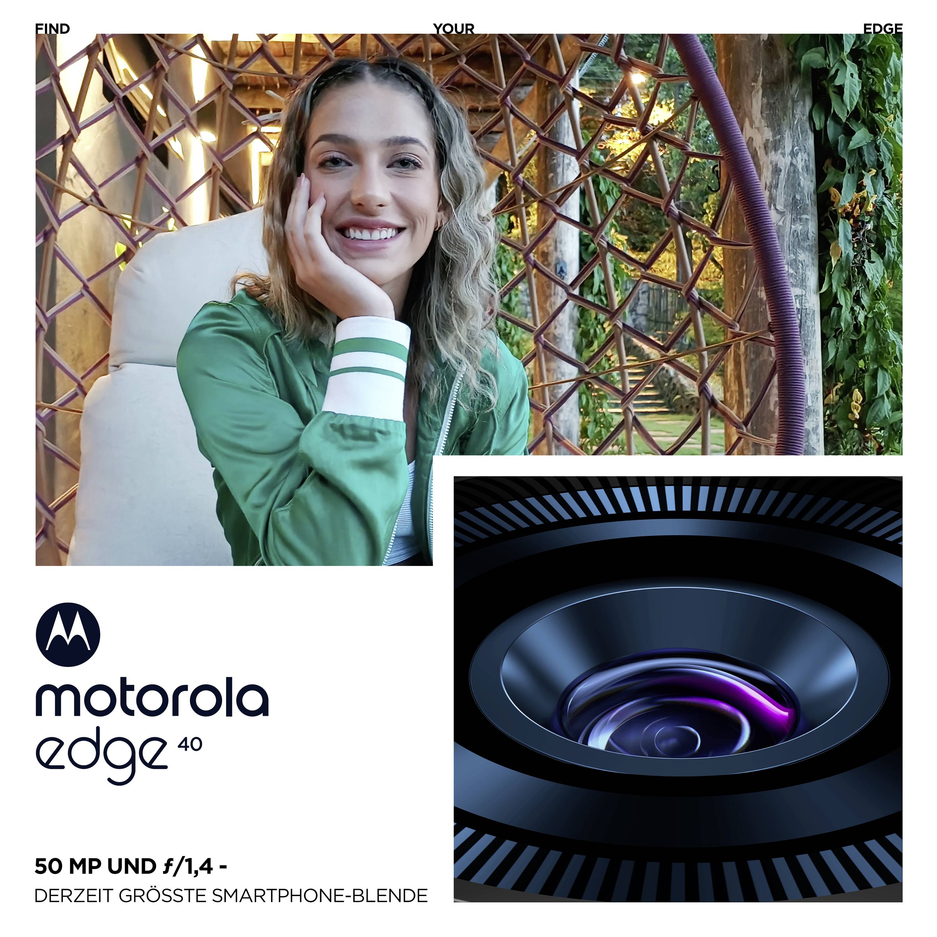 Motorola edge40 256 GB Schwarz 16.6 cm (6.55 Zoll) Smartphone